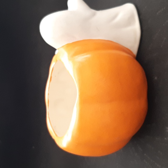 Vintage hand painted ceramic ghost pumpkin halloween decor planter - Picture 2 of 6